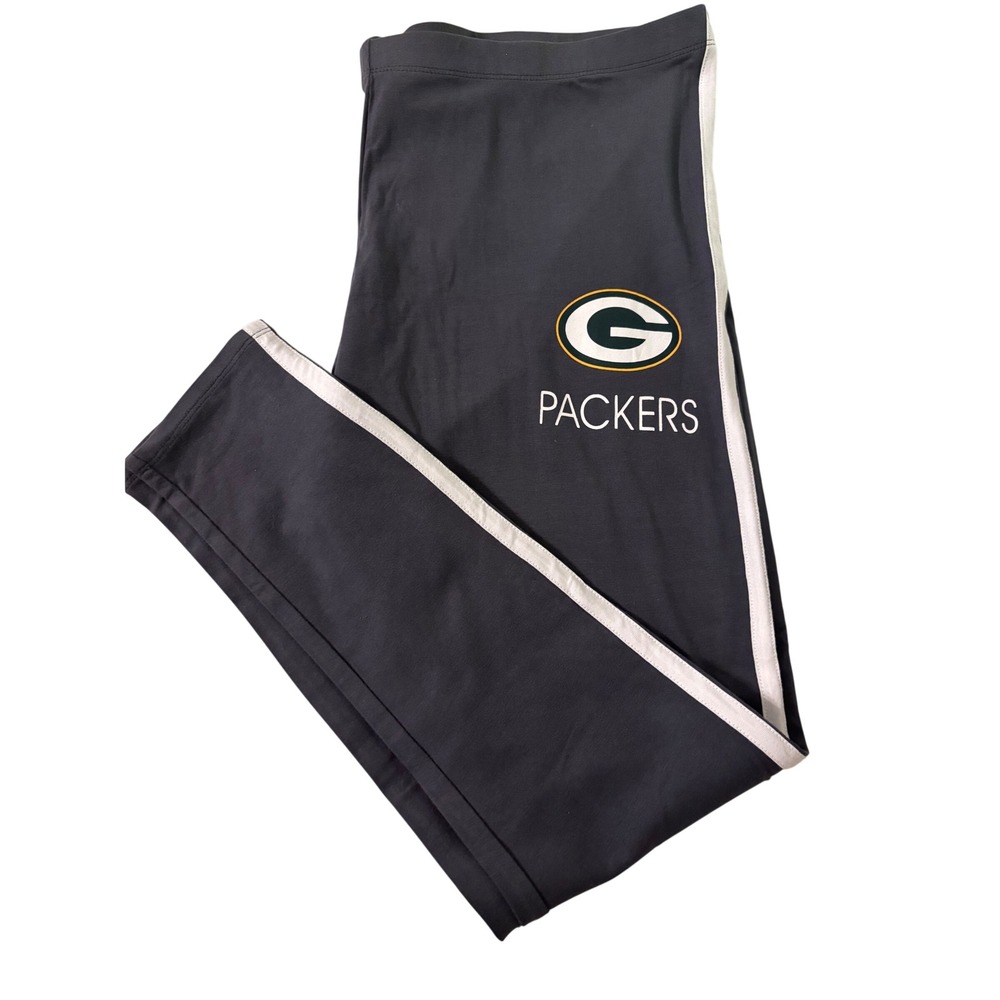NFL Green Bay Packers Leggings Women XL Gray Side Stripe Sleepwear Good cotton